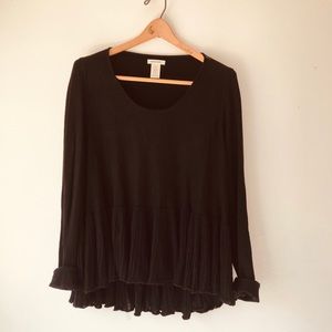 Ruffled Sweater Shirt/ Max Studio